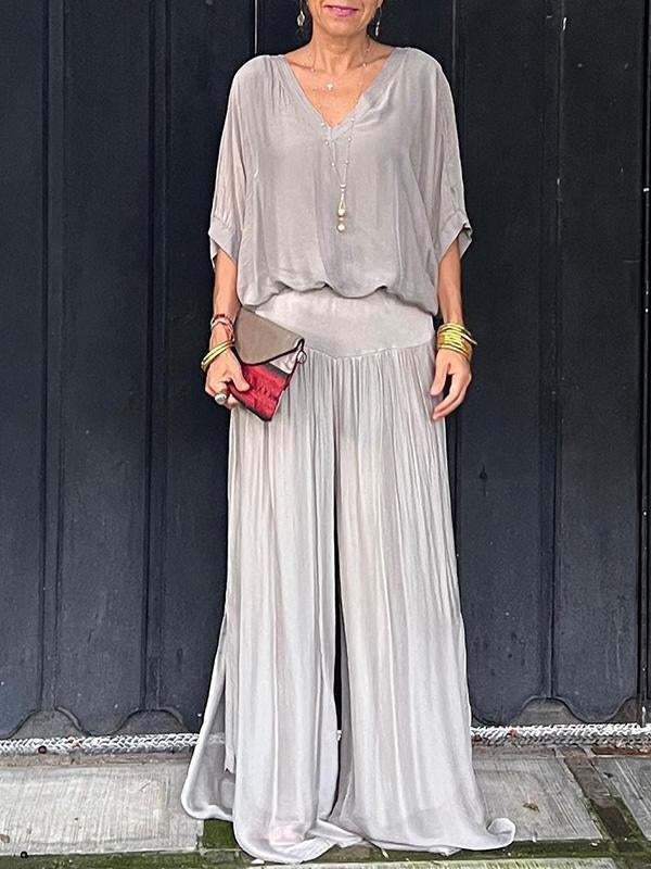 Amara | V-Neck Pants Set