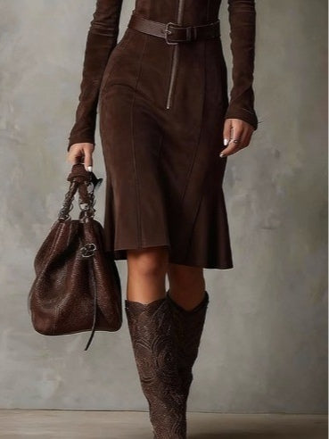 Elena | Zipper Midi Dress