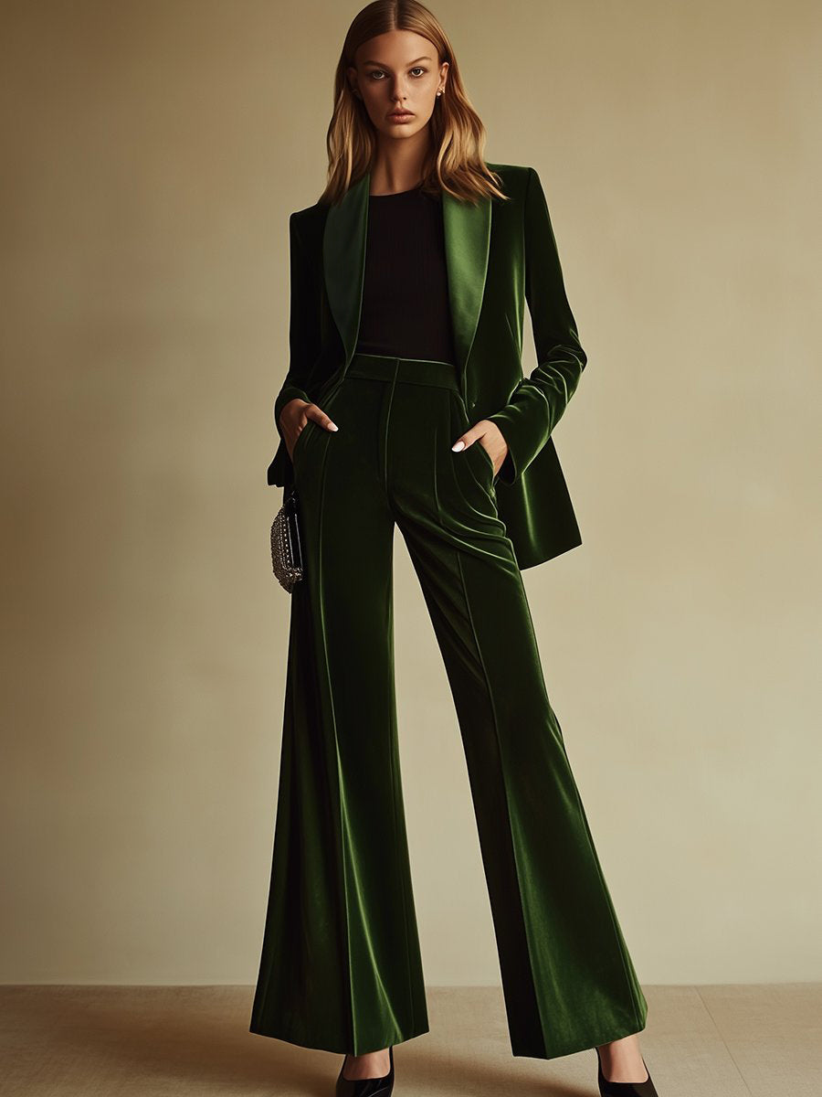 Solene | Velvet Power Suit