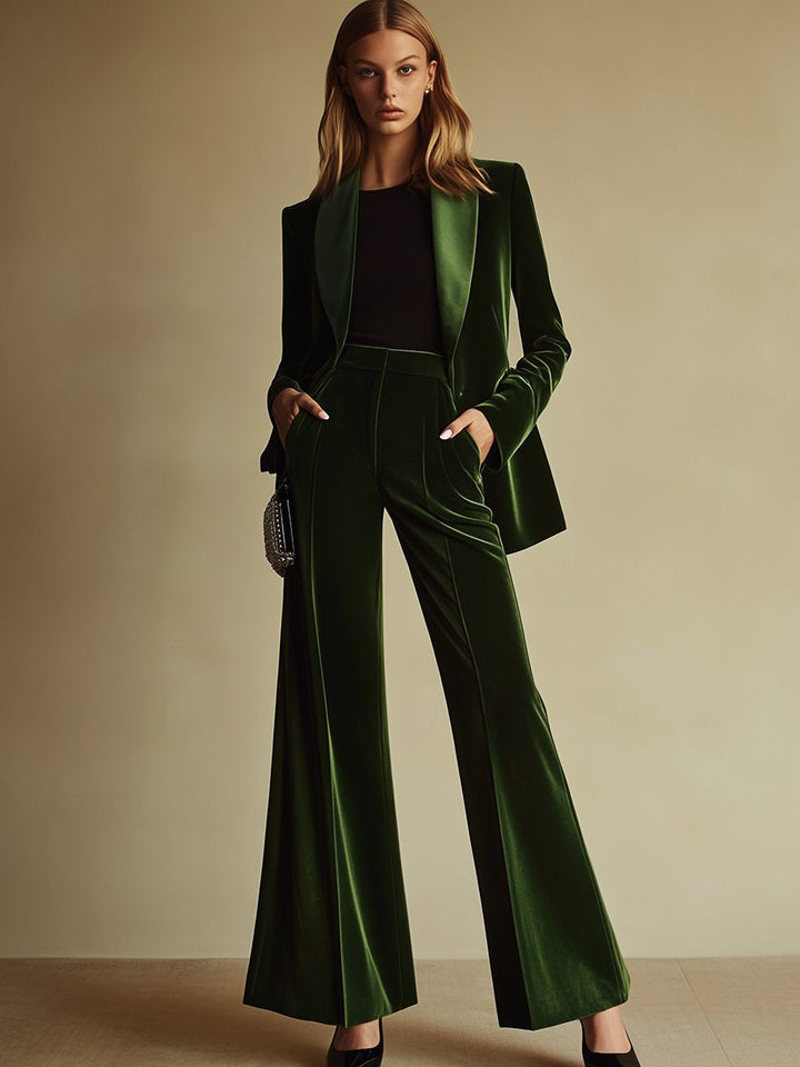 Solene | Velvet Power Suit