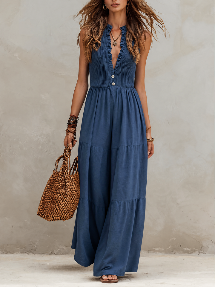 Sophie | Ruffle Neck Jumpsuit
