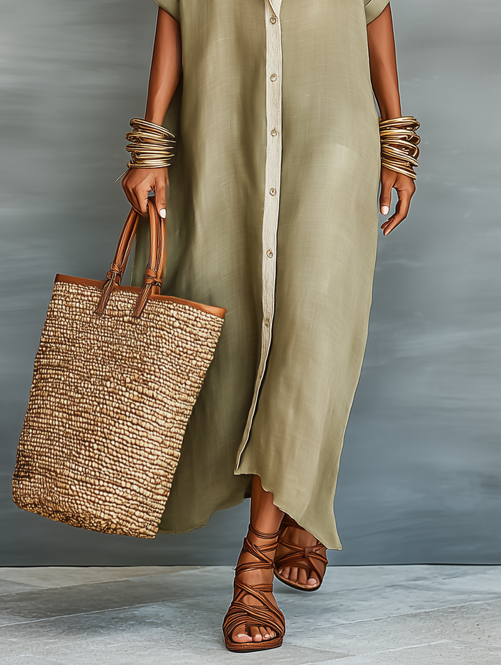 Elowen | Linen Blend Maxi Dress