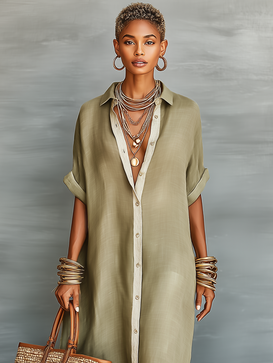 Elowen | Linen Blend Maxi Dress