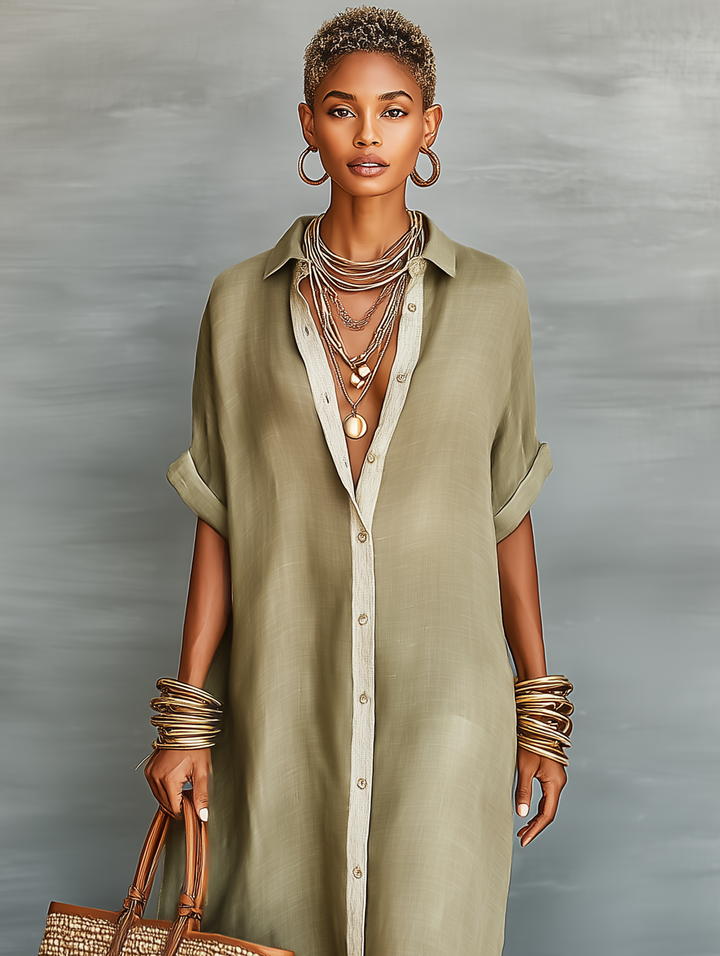 Elowen | Linen Blend Maxi Dress