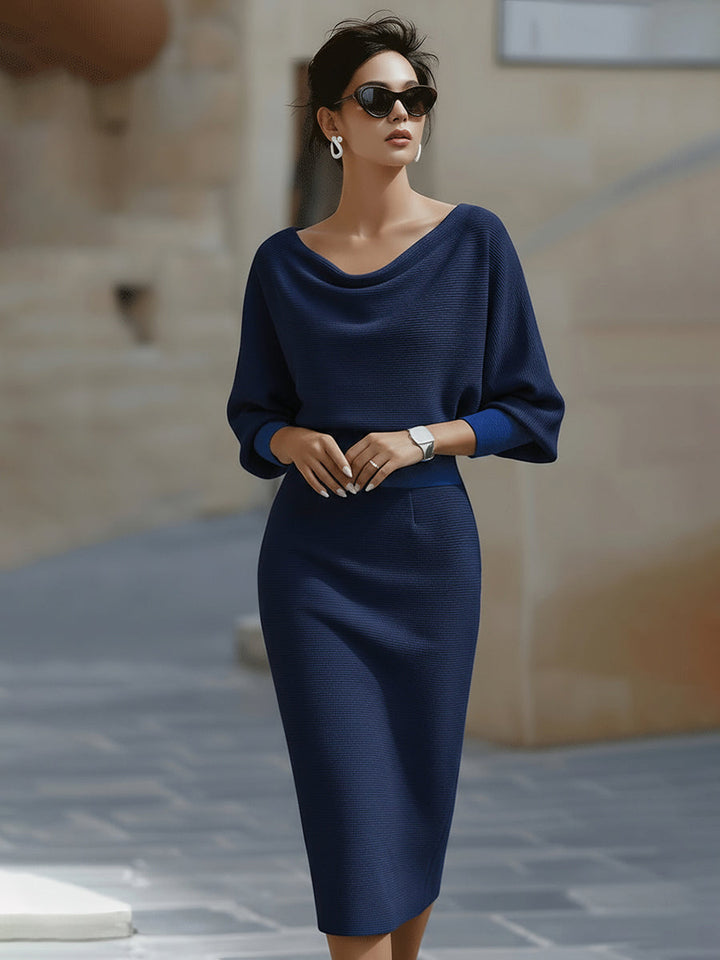 Luna | Draped Midi Dress