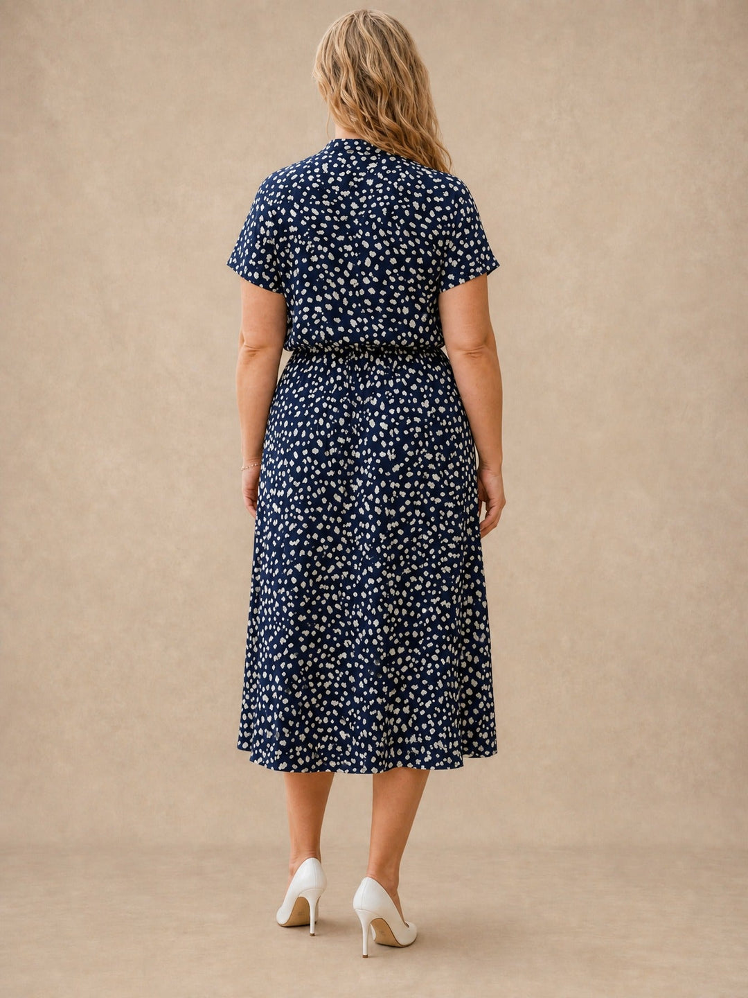 Carola Button-Front Midi Dress