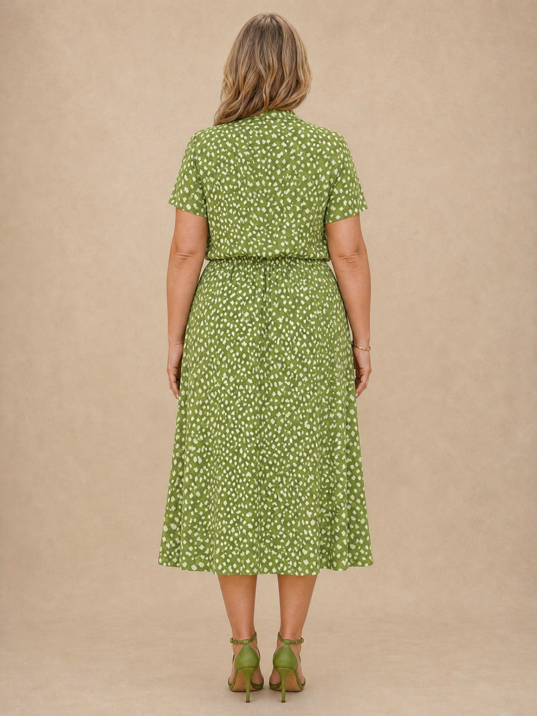 Ceryn Button-Front Midi Dress