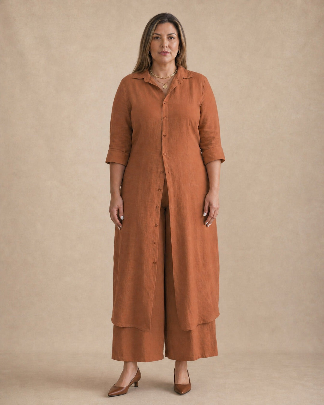 Vienna Linen Two-Piece Set