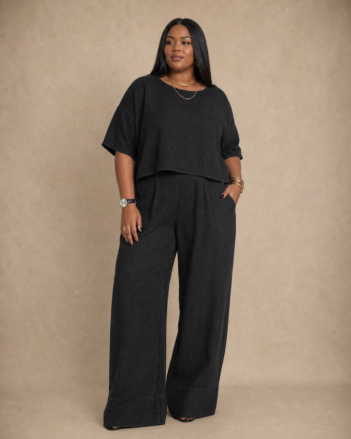 Bea Wide-Leg Linen Set