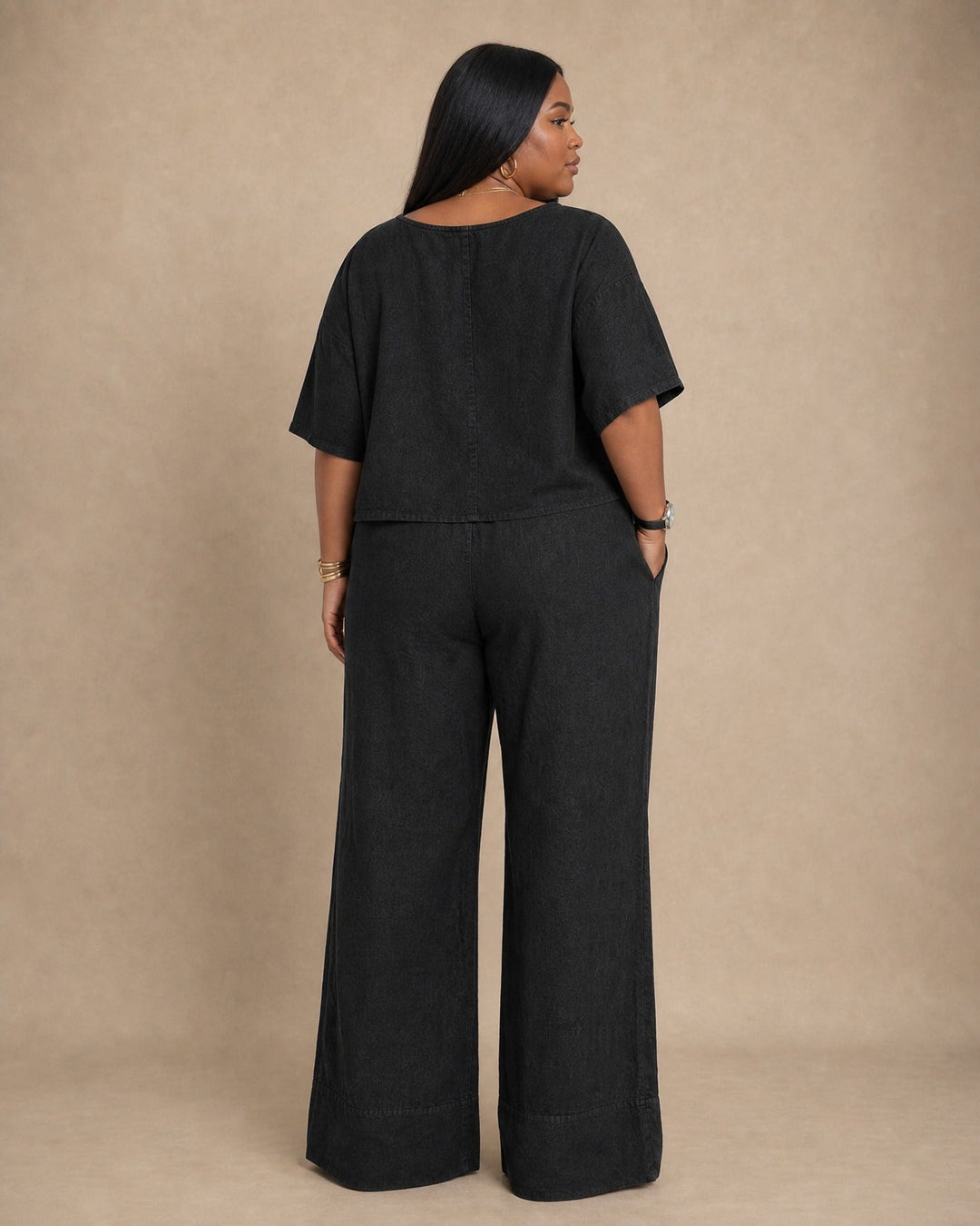 Bea Wide-Leg Linen Set