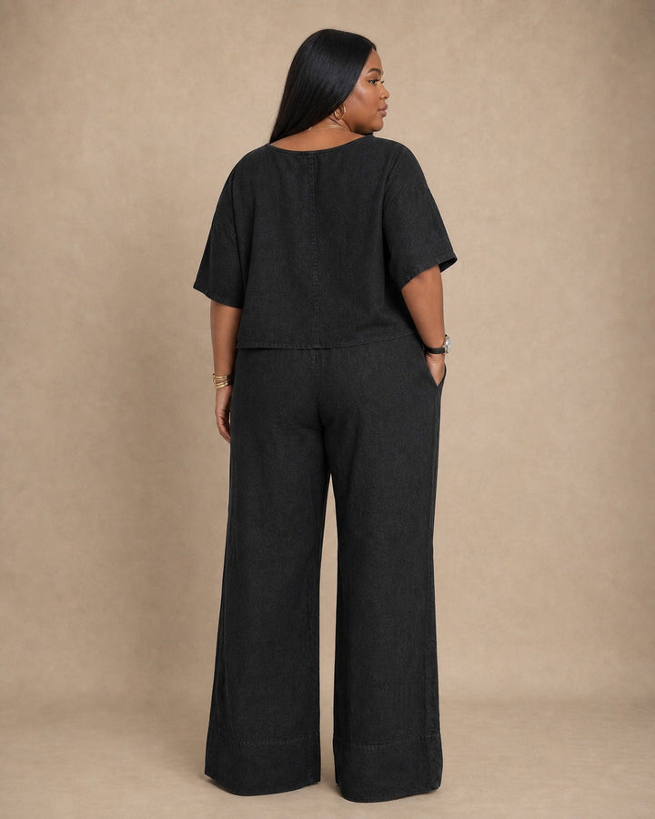 Bea Wide-Leg Linen Set