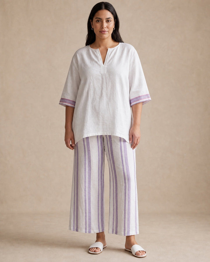 Allegra Striped Two-Piece Set