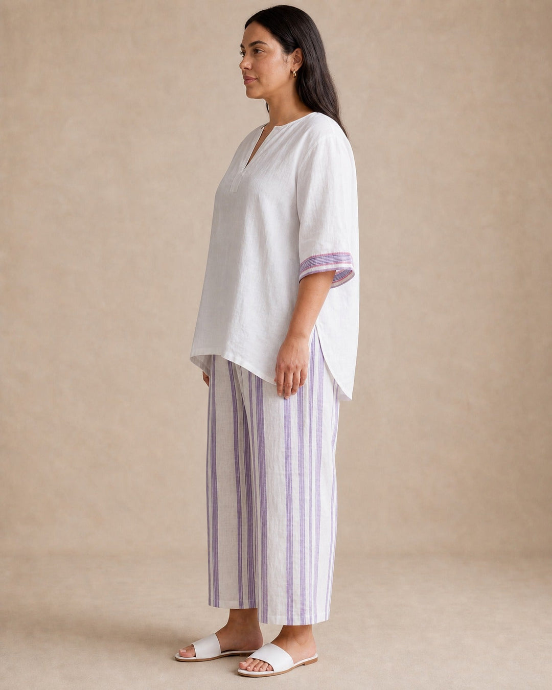 Allegra Striped Two-Piece Set