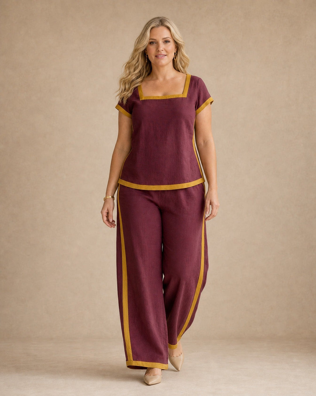 Jeff Linen Two-Piece Set