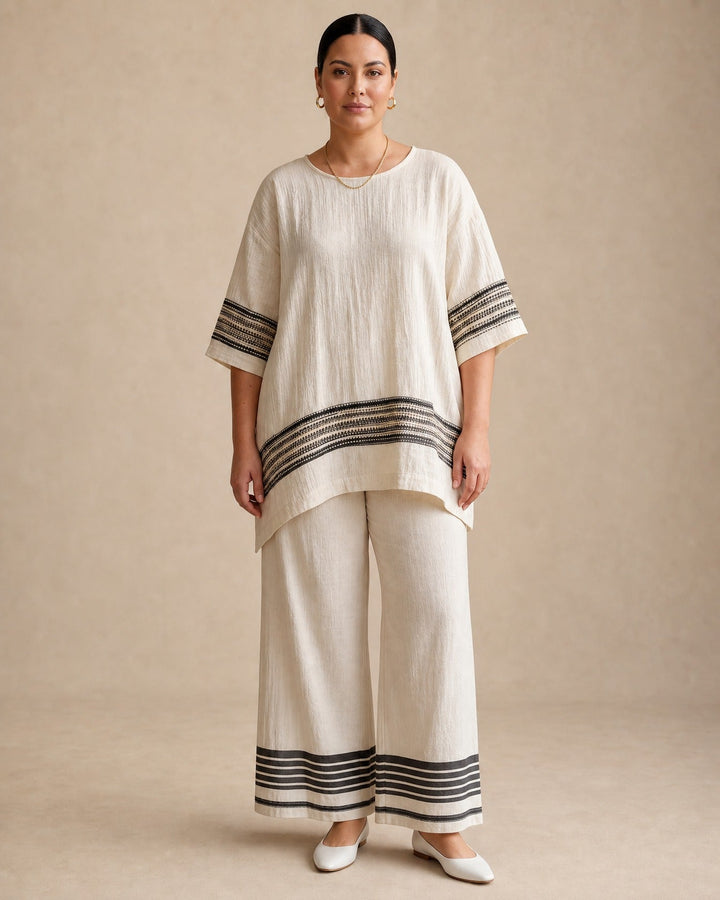 Mariella Striped Linen Set