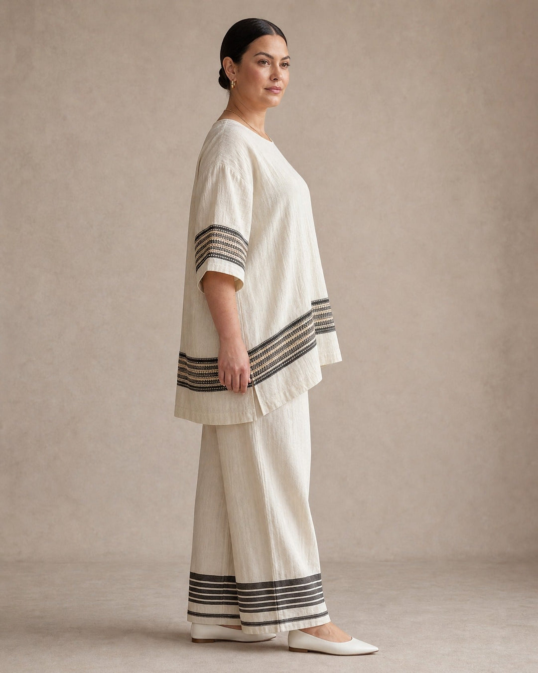 Mariella Striped Linen Set