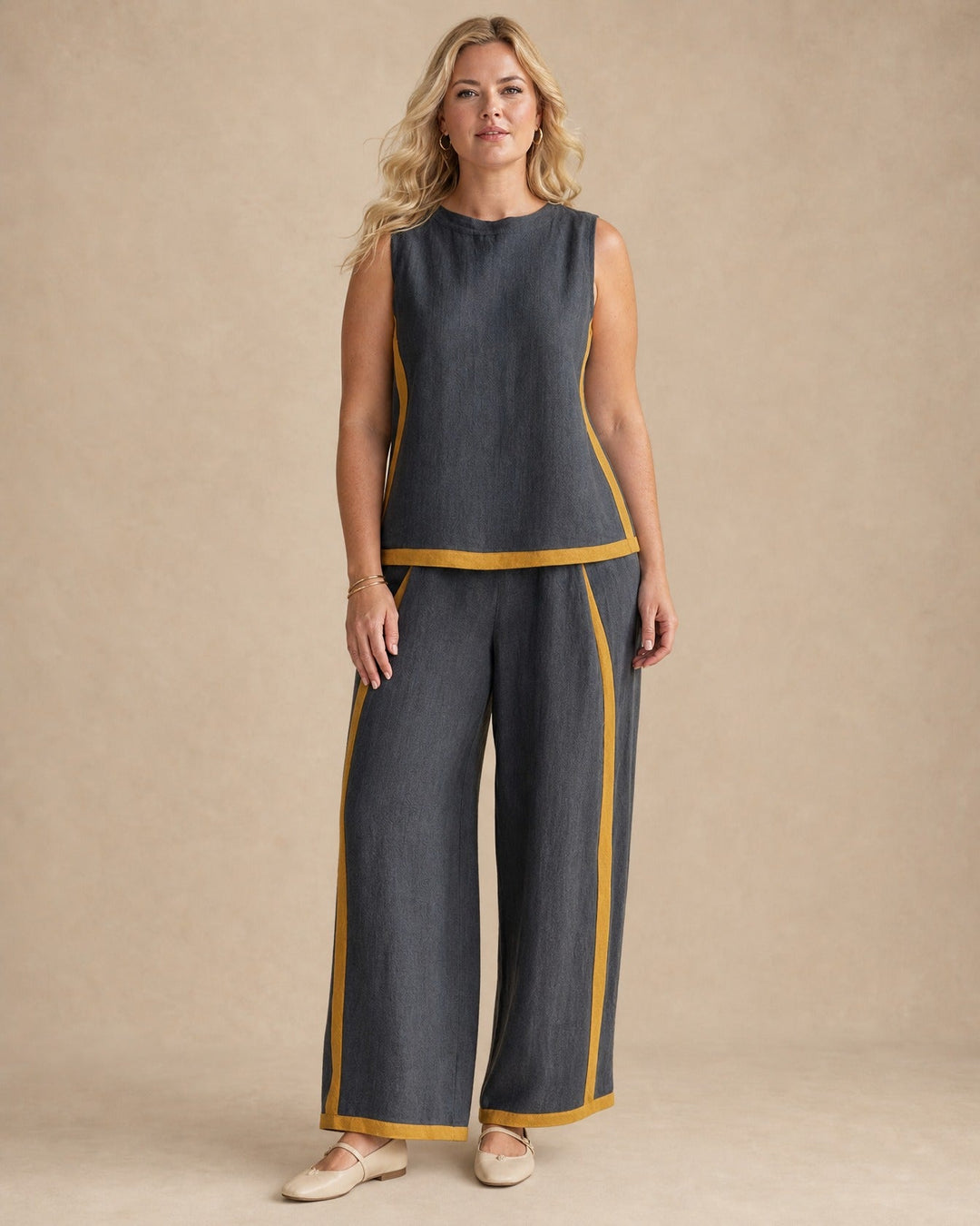 Danie Linen Two-Piece Set