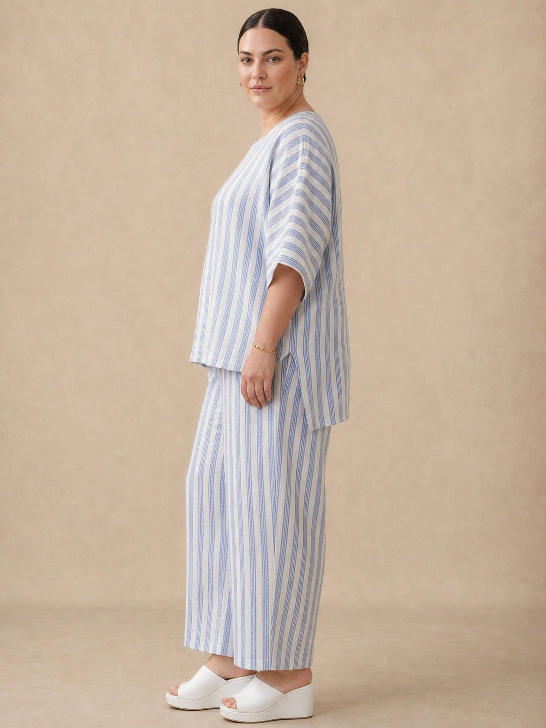 Federica Striped Linen Set