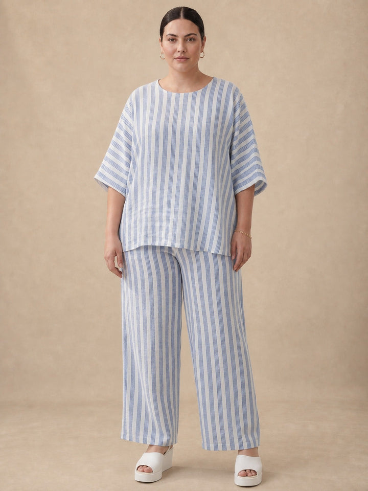 Federica Striped Linen Set