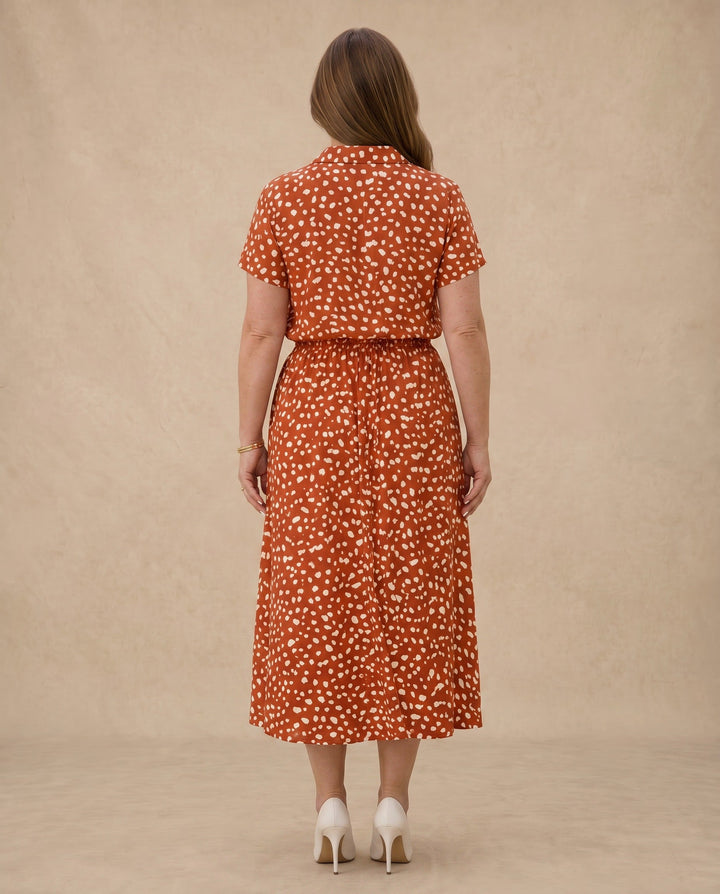 Claribel Printed Midi Dress