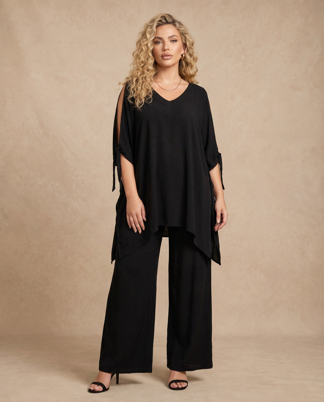 Zelora Linen Two-Piece Set