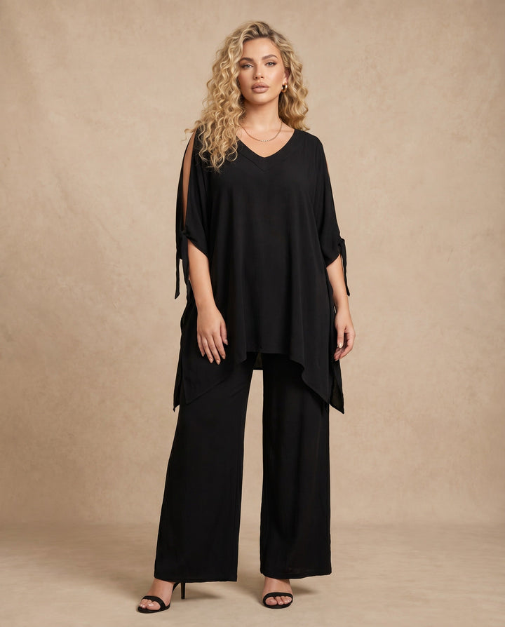 Zelora Linen Two-Piece Set