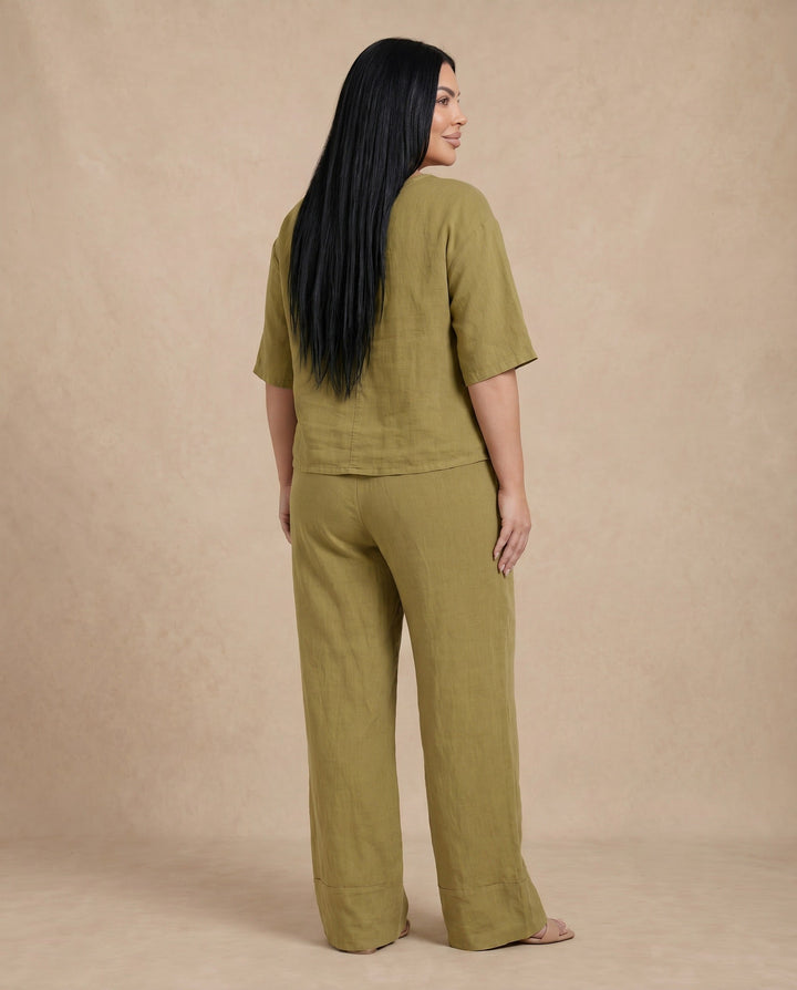Bea Wide-Leg Linen Set