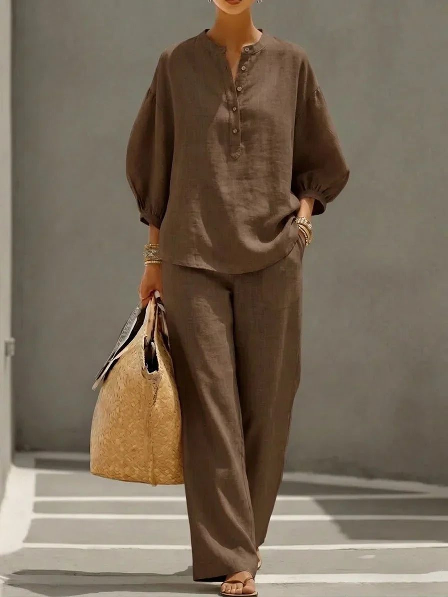 Maeve | Button-Up Two-Piece Set