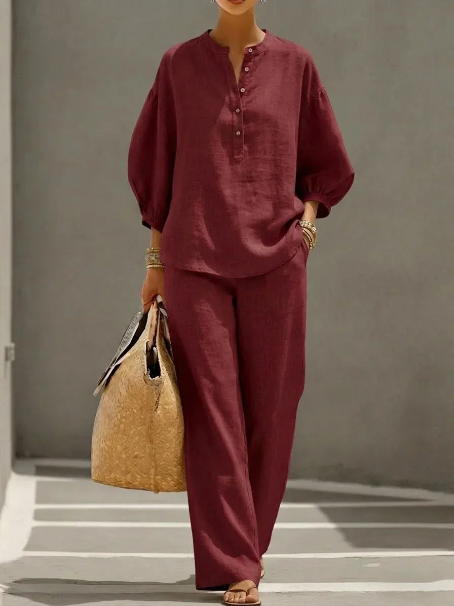 Maeve | Button-Up Two-Piece Set