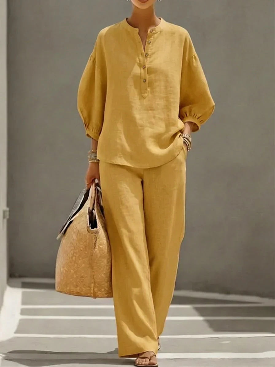 Maeve | Button-Up Two-Piece Set
