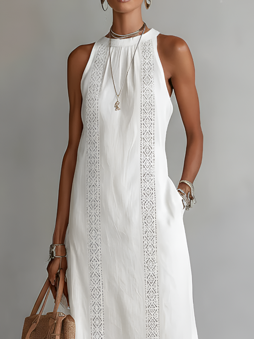 Amara | Linen blend Midi Dress