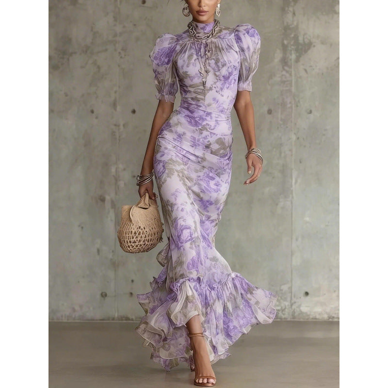 Talia | Puff Sleeve Maxi Dress