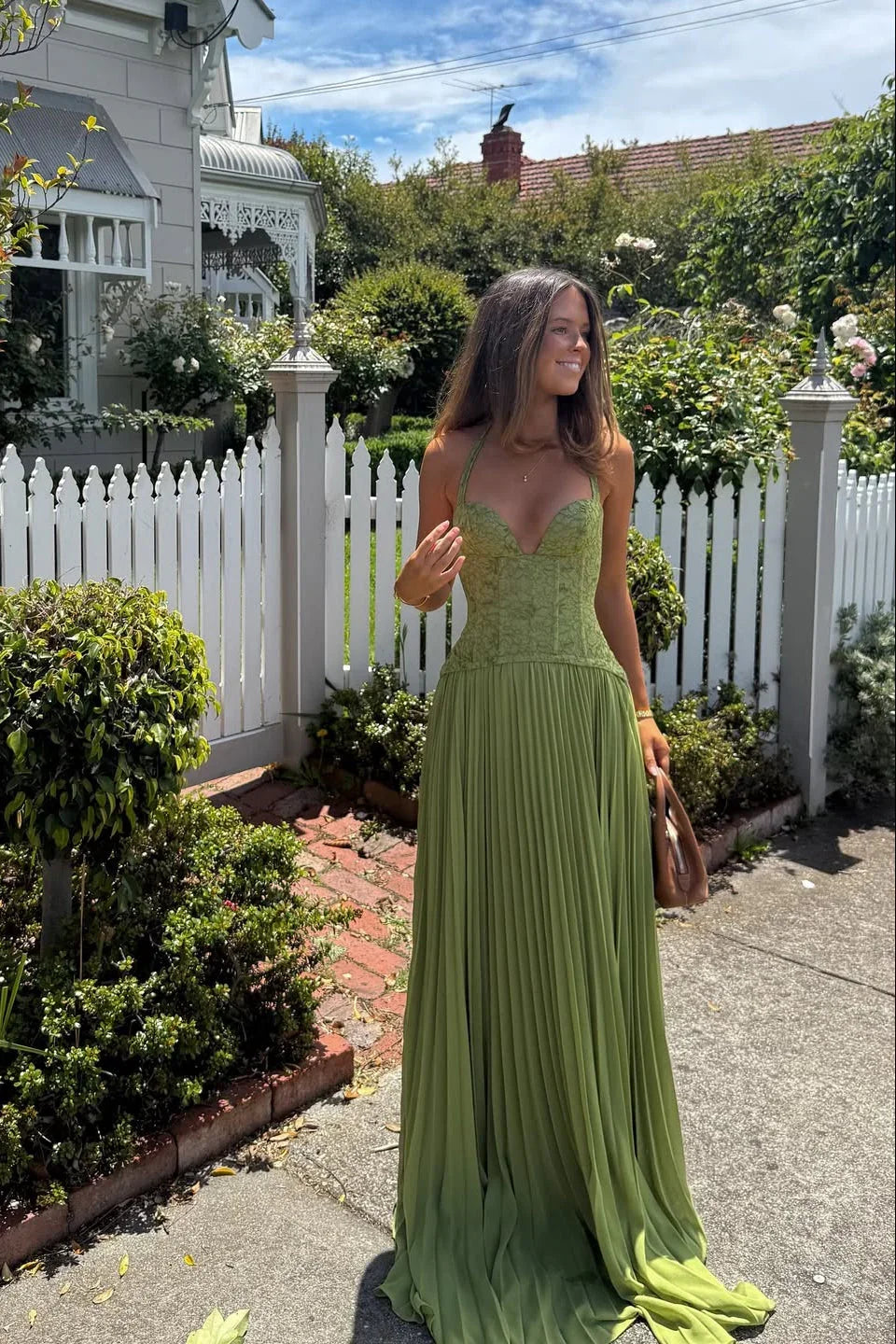 Amara | Long Pleated Dress
