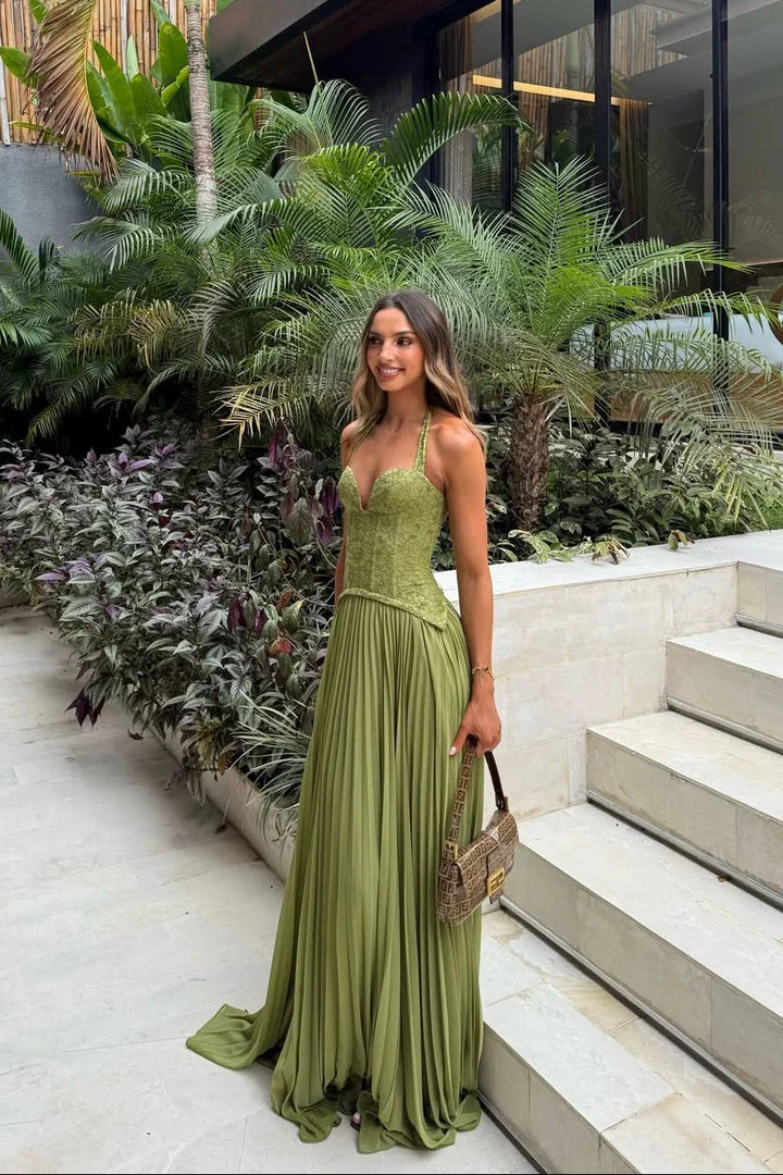 Amara | Long Pleated Dress