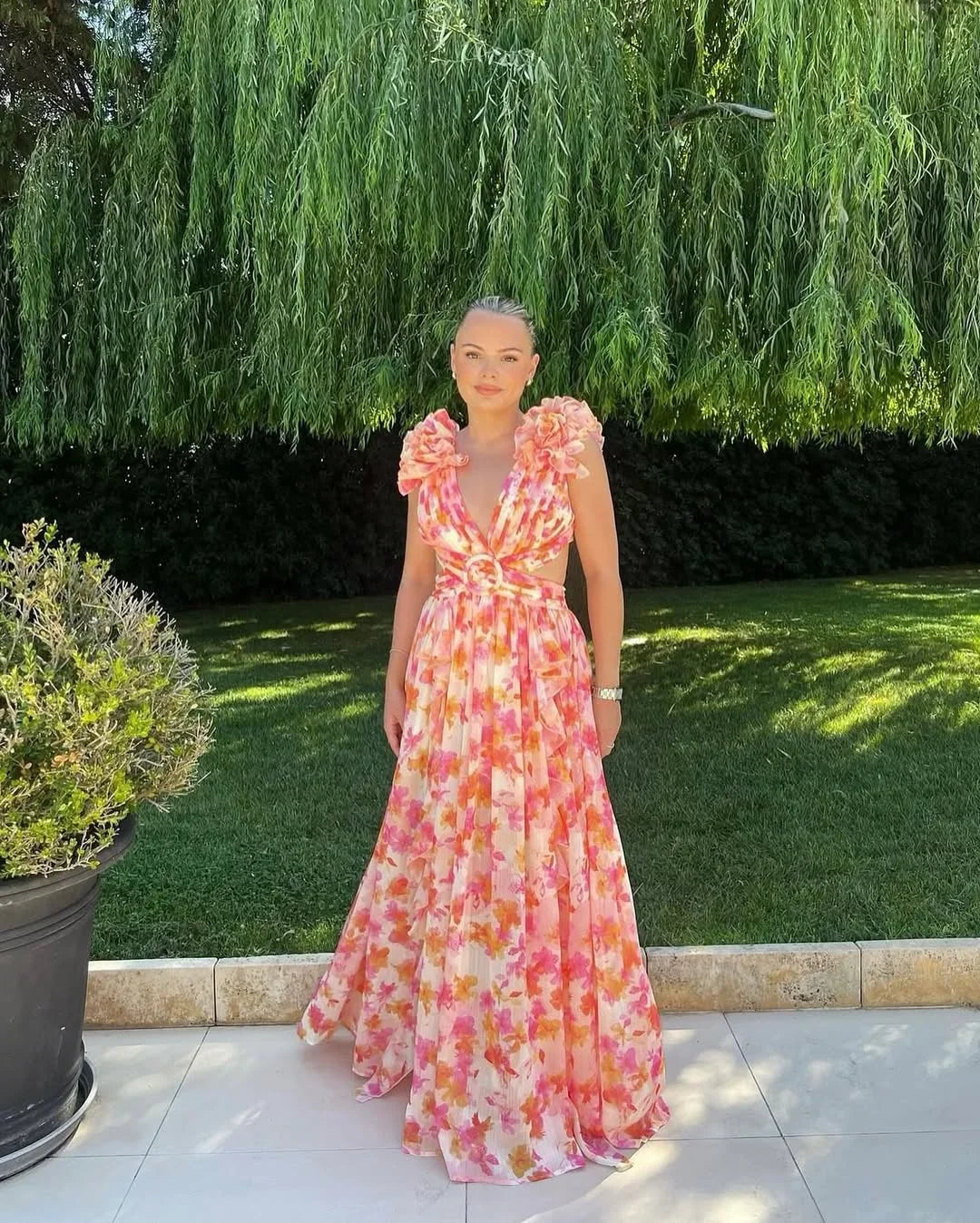Elena | Floral Sleeveless Dress