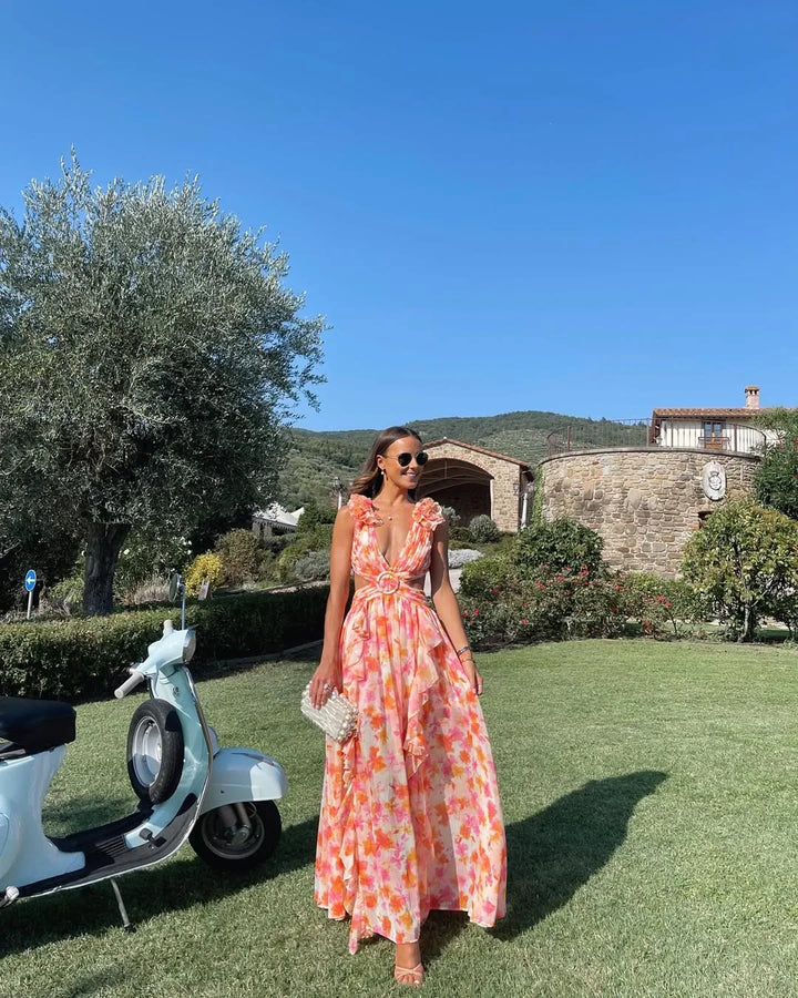 Elena | Floral Sleeveless Dress
