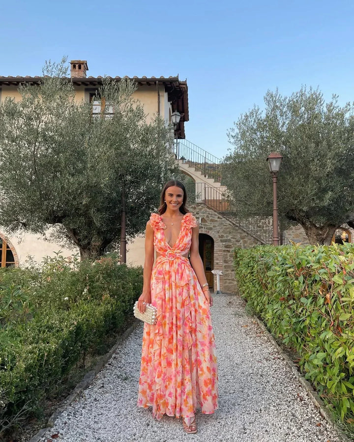 Elena | Floral Sleeveless Dress