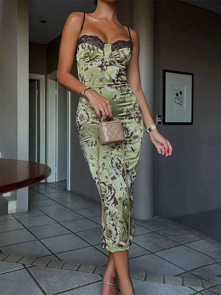 Elena | Midi Strapless Dress