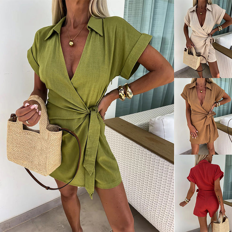 Cassandra | V-Neck Jumpsuit