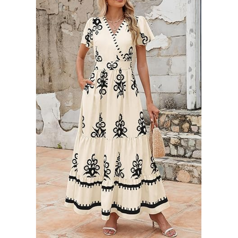Aria | V-Neck Maxi Dress