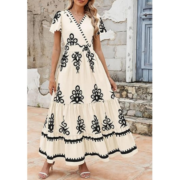 Aria | V-Neck Maxi Dress