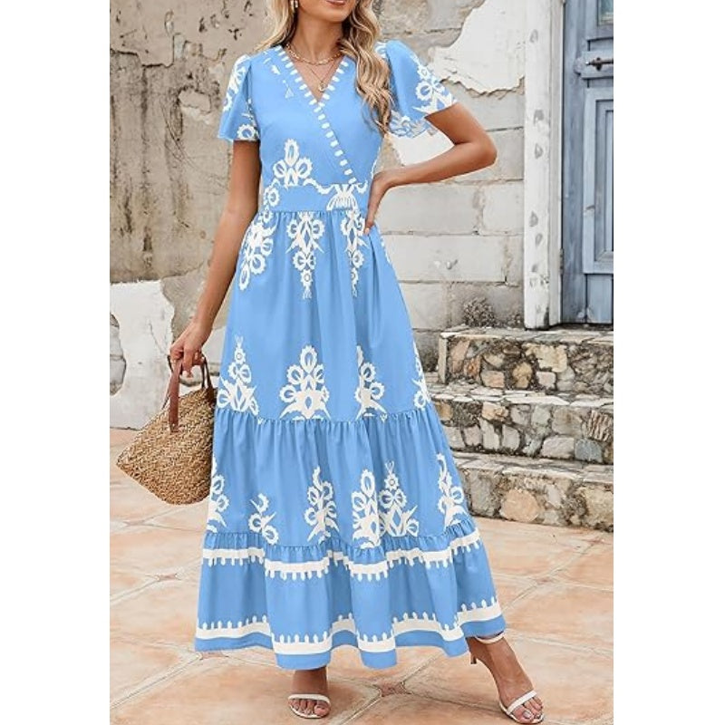 Aria | V-Neck Maxi Dress