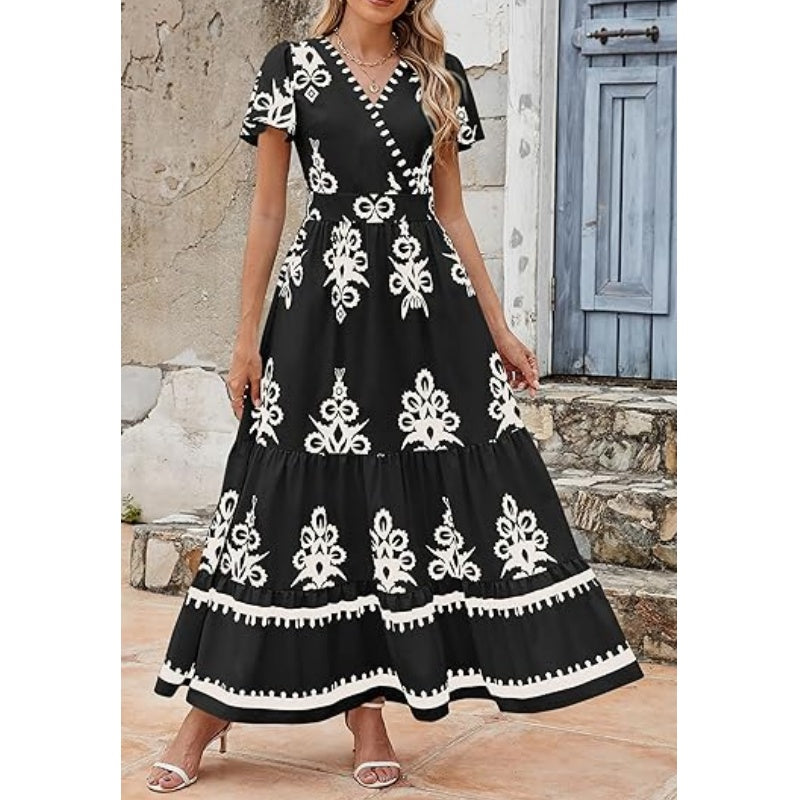 Aria | V-Neck Maxi Dress
