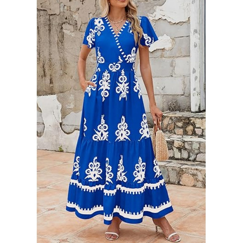 Aria | V-Neck Maxi Dress