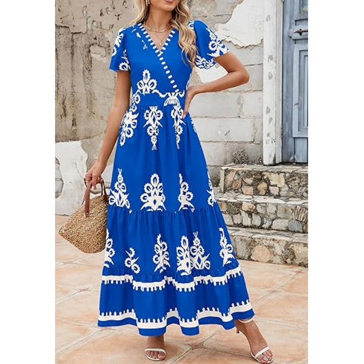 Aria | V-Neck Maxi Dress