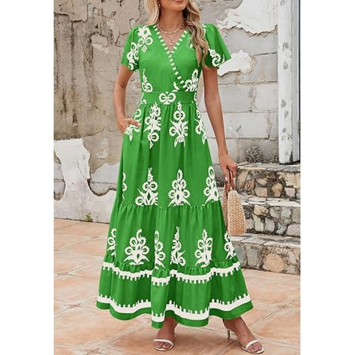 Aria | V-Neck Maxi Dress