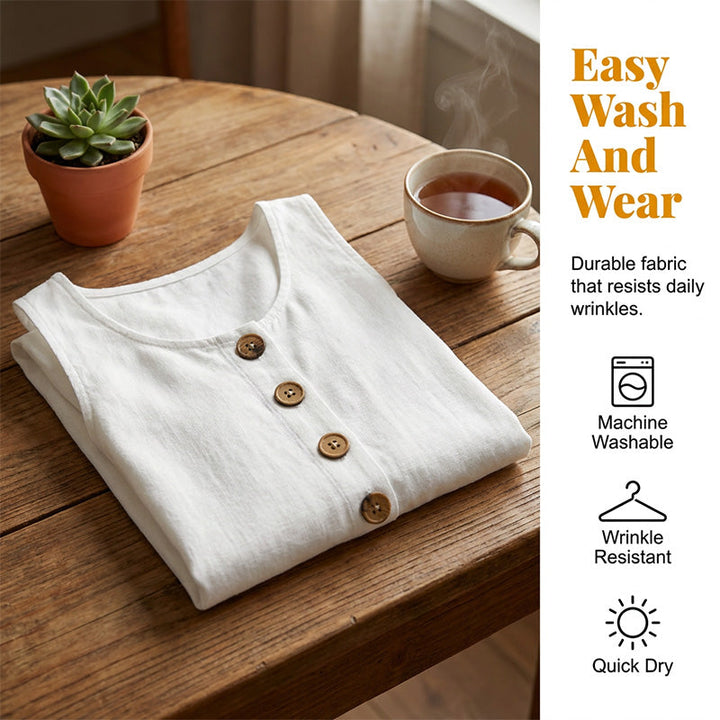 Clara | Sleeveless Linen Dress