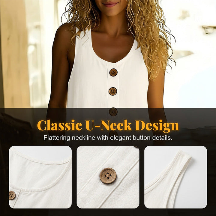 Clara | Sleeveless Linen Dress