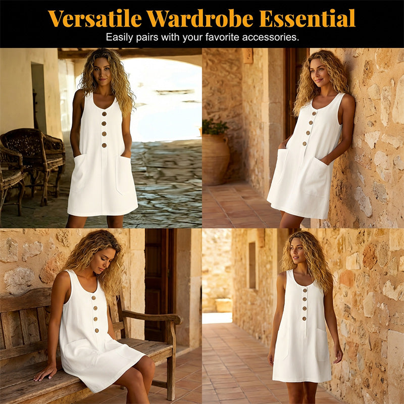 Clara | Sleeveless Linen Dress