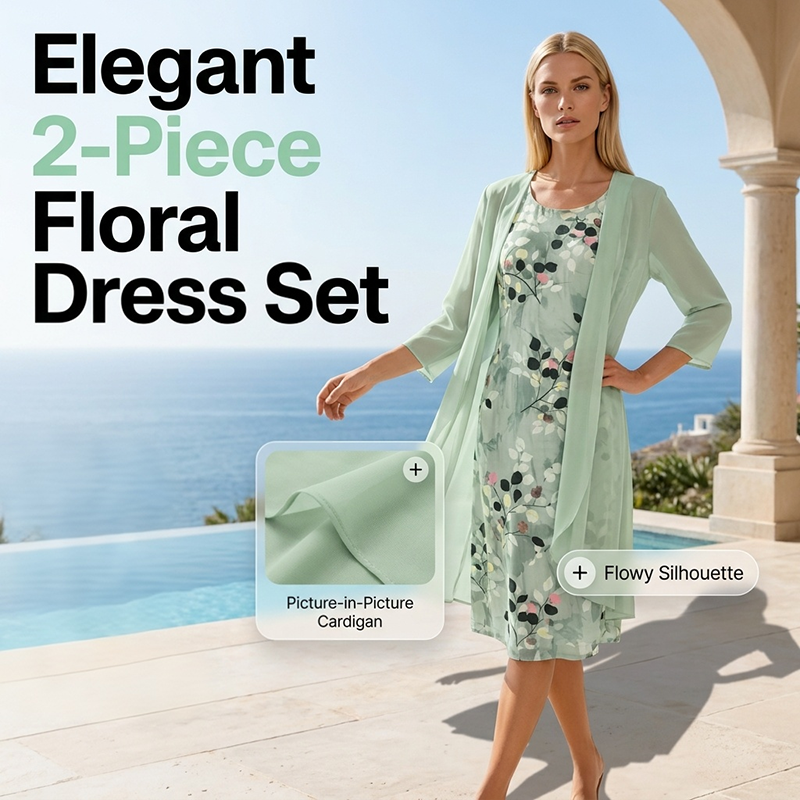 Elowen | Chiffon Dress Set